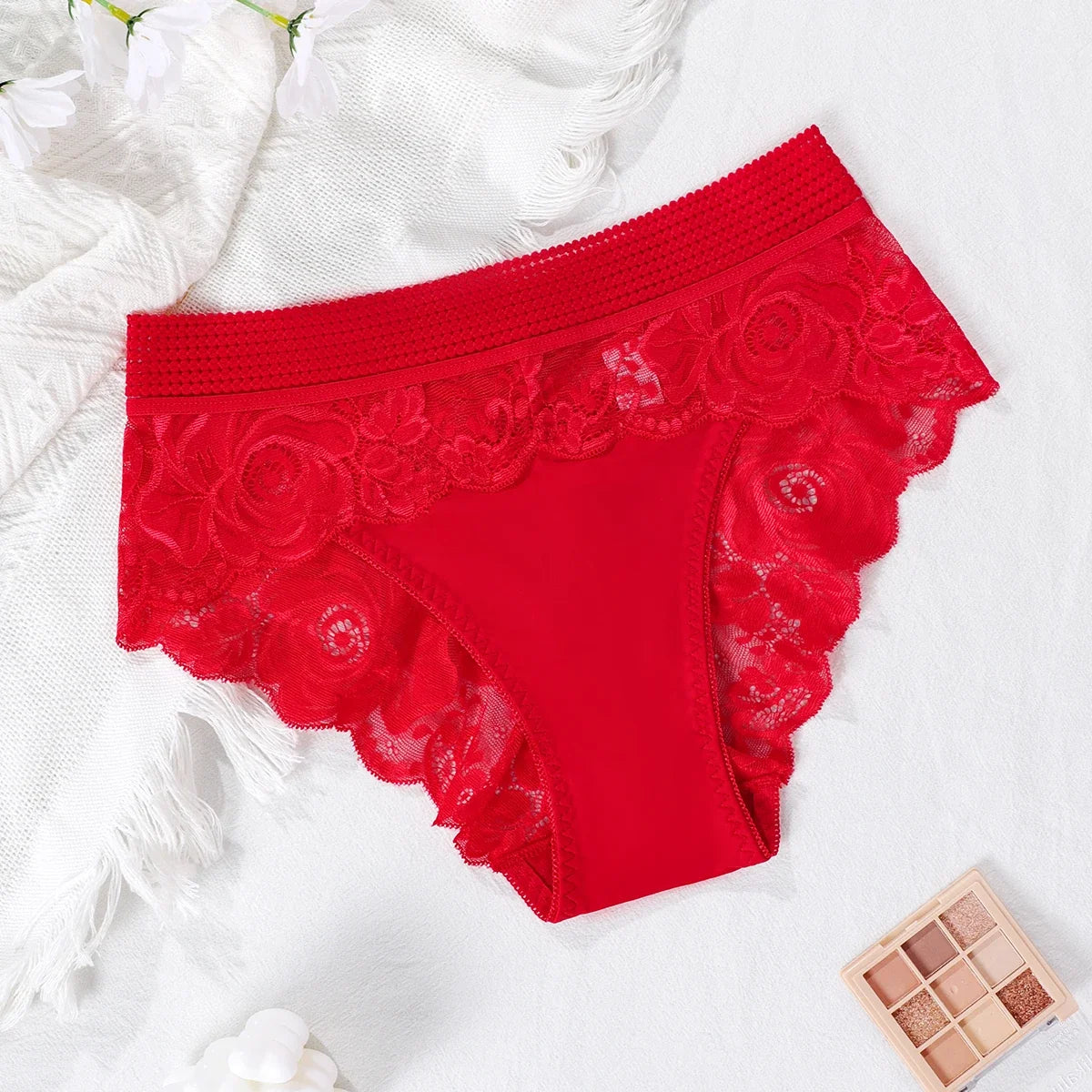 3pcs/pack Low Waist Floral Women&