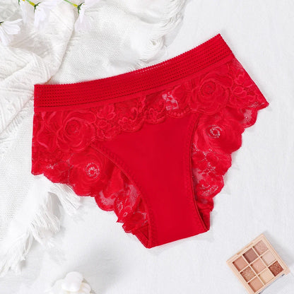 3pcs/pack Low Waist Floral Women&