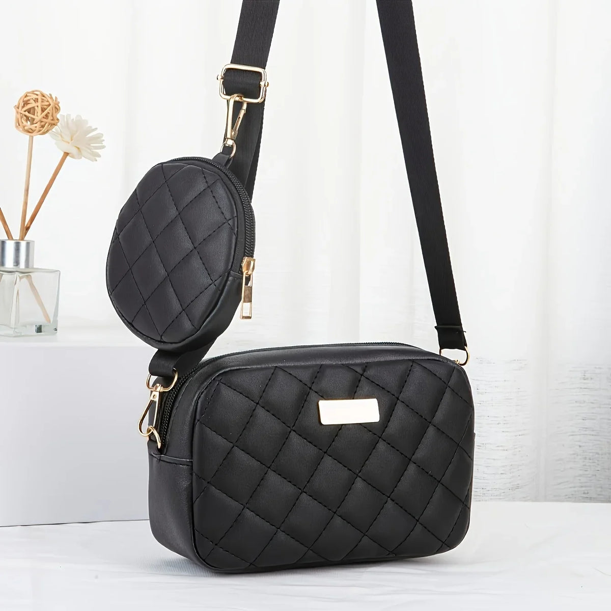 Crossbody Bag Women - Embroidered Coin Purse Adjustable Strap