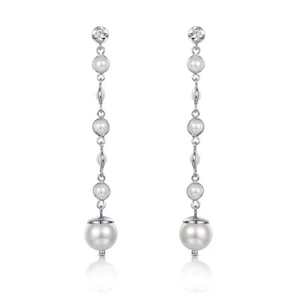 Luxury Pearl Drop Earrings for Women – 5A Zircon Bridal Dangle | Femstylo
