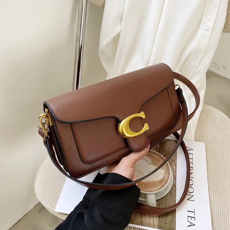 PU Crossbody Bag For Women With Double Straps Small Square Satchel Purse For Everyday Use