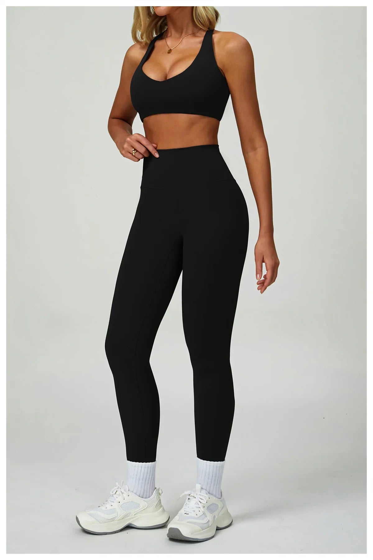 2/3-Piece Activewear Set – Sports Bra &amp; High Waist Leggings