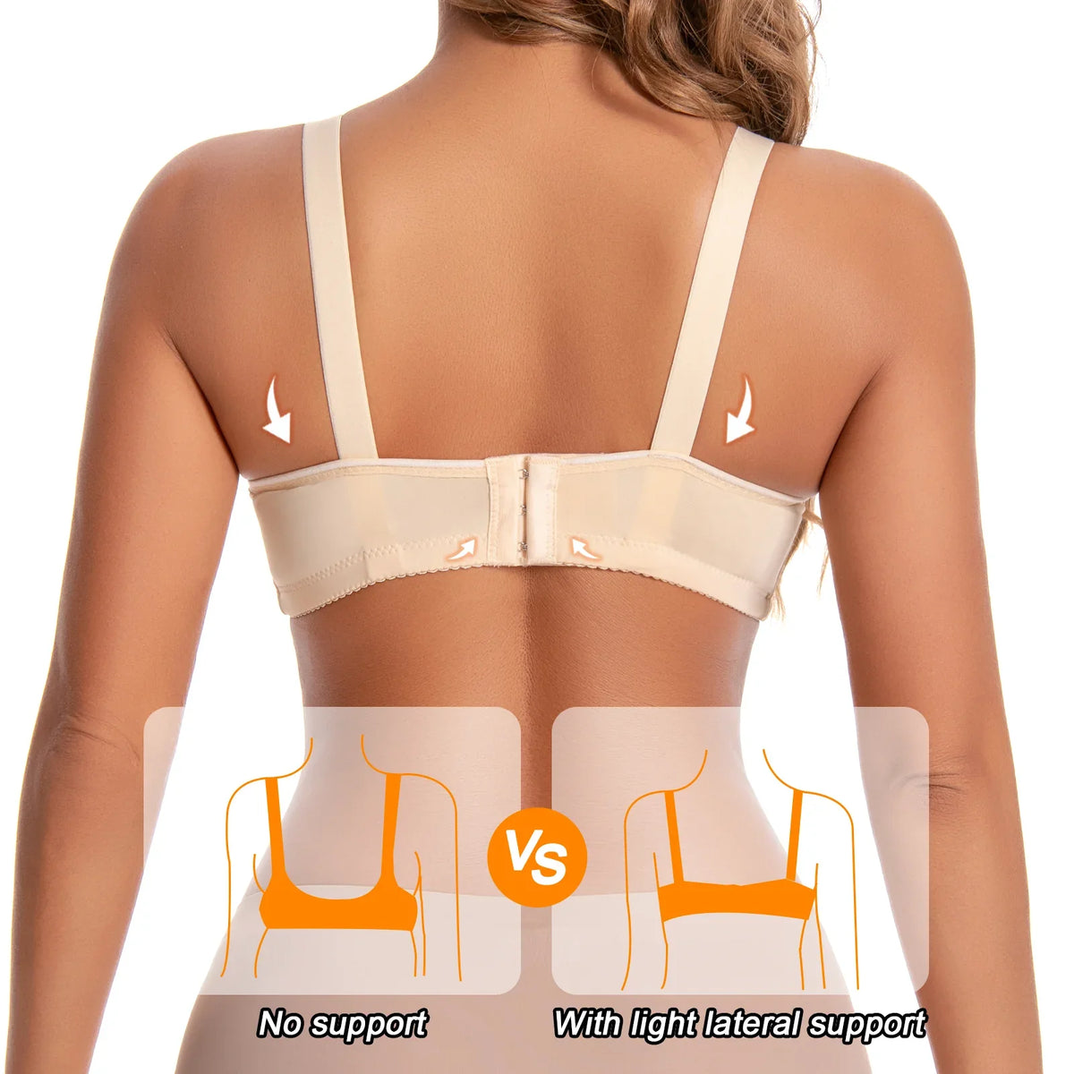 6 Seamless Comfortable Wireless Push-Up Bra Tassel Decor Women&