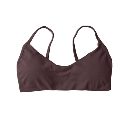 NCLAGEN Scoop Neck Bra High Support Thin Strap Seamless Pilates Yoga Underwear Push-up Gym Clothes Workout Running Fitness Top