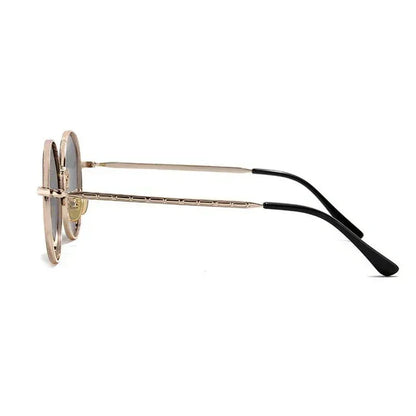 Steampunk Round Polarized Sunglasses With Prescription Women Men UV400 Anti-glare Myopia Sun Glasses Power 0 -0.5 -0.75 To -6.0