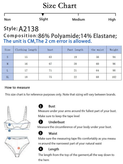 New High Quality polychrome Lingerie 2 Pieces Women&