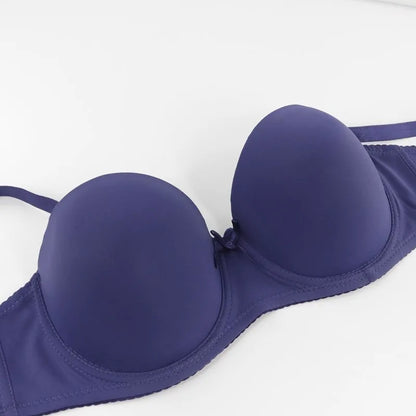 Beauwear Women Sexy Brassiere Seamless Lingerie Tops Underwired Bra Super Push Up Strapless Bh for Dress Big Cup C D DD E