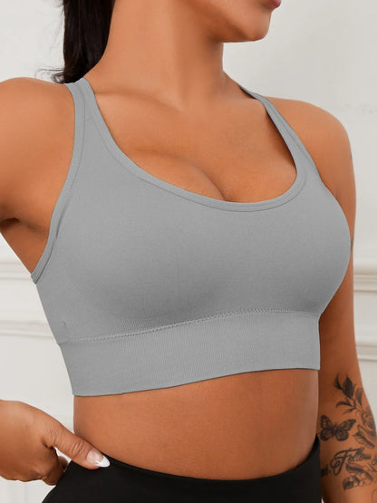 Sports Seamless Comfy &amp; Breathable Push Up Yoga Tank Bra@W4