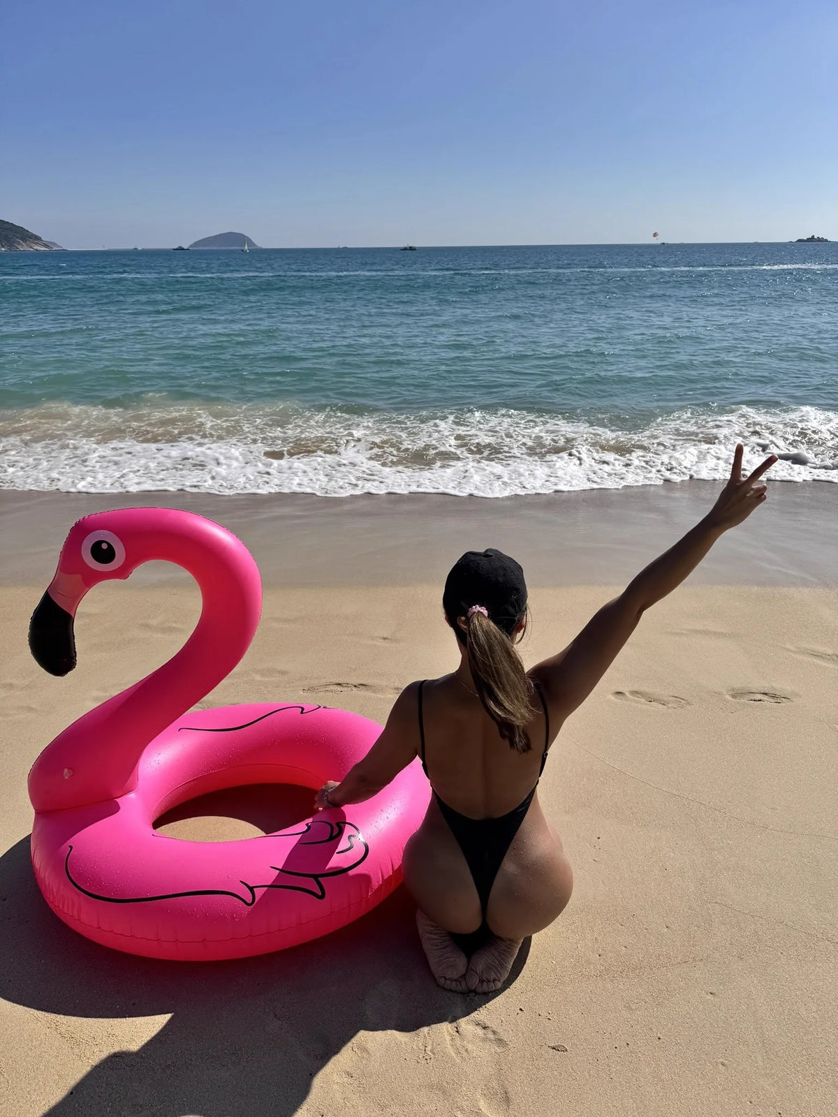 DEKA Pink V NeckOne Piece Swimsuit Women Swimwear Cut Out Bodysuit Monokini High Leg Swim Suit Cutout Bathing Suit Beachwear