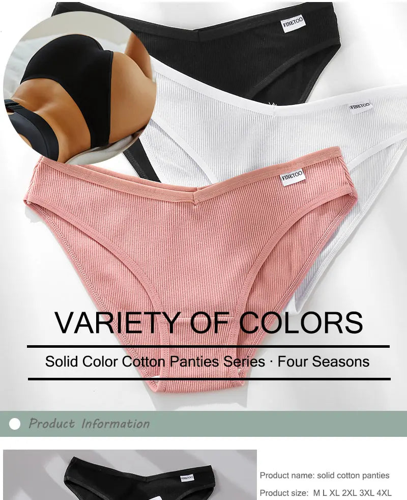 Comfortable Cotton Briefs for Women – 3-Piece Panty Set
