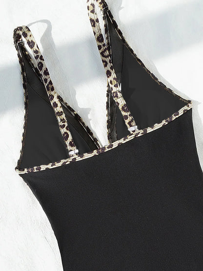 Sexy Black One Piece Swimsuit 2026 Women Mesh Patchwork Transparent Tummy Control Swimwear Bathing Suit See Through Monokini