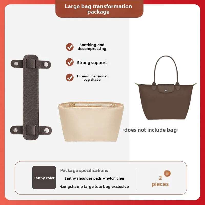 Havredeluxe Bag Organizer Insert For Longchamp Nylon Bag - Lightweight Durable Interior Storage