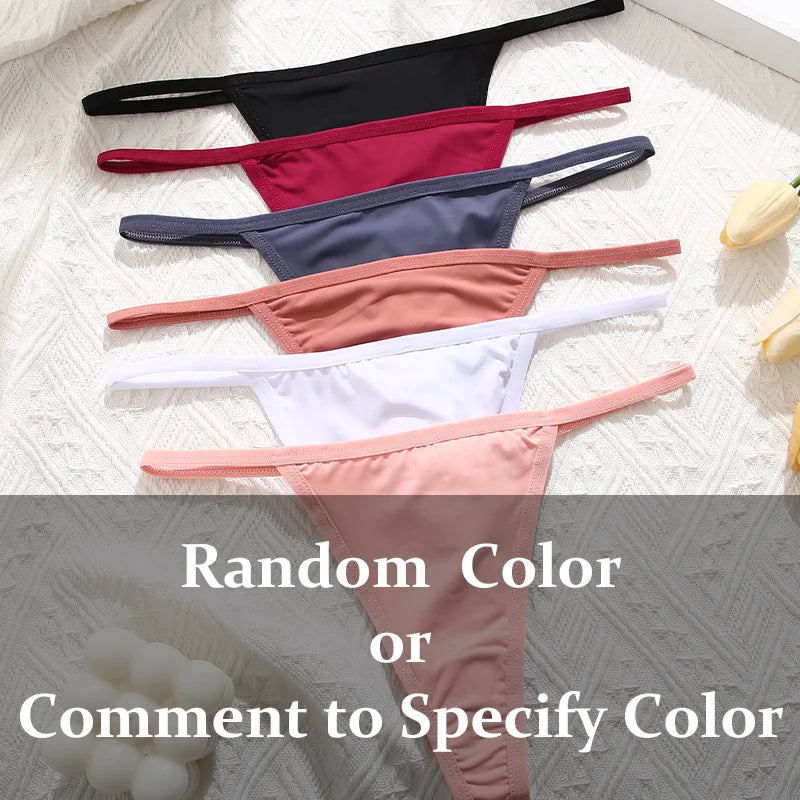 Premium Cotton G-String Thong Panties – 4-Piece Set