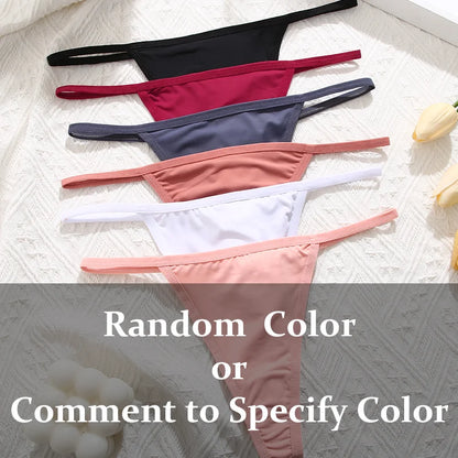 Premium Cotton G-String Thong Panties – 4-Piece Set