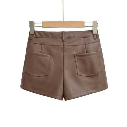 Hot Shorts For Women High Waist Button Curved Design Slim Silhouette For Looks Casual Stylish Daily American Style Shorts OVOM