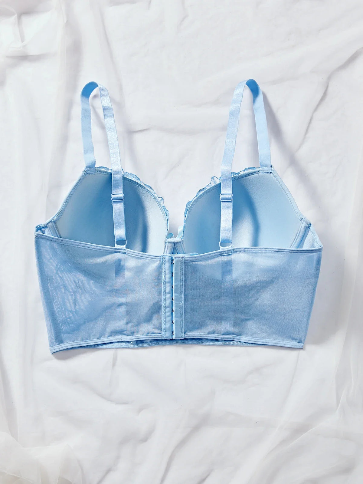 Plus Size Floral Embroidered Lace Bustier Bra – Push Up, Tummy Control &amp; Non-Slip Corset Top