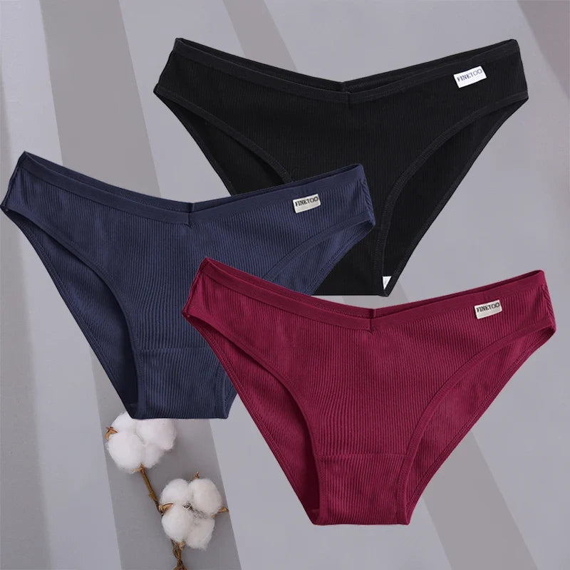 Comfortable Cotton Briefs for Women – 3-Piece Panty Set