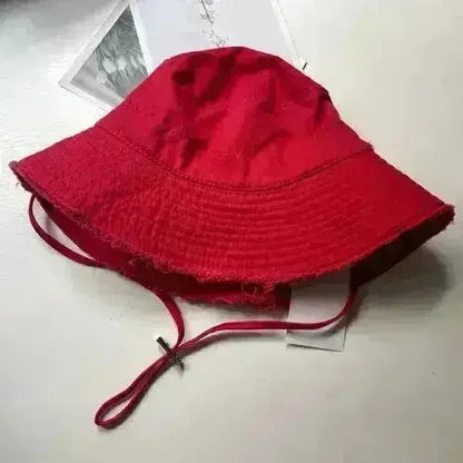 Luxury Bucket Beach Hat - Y2K Wide Brim Sun Hat - Wedding &amp; Party Elegant
