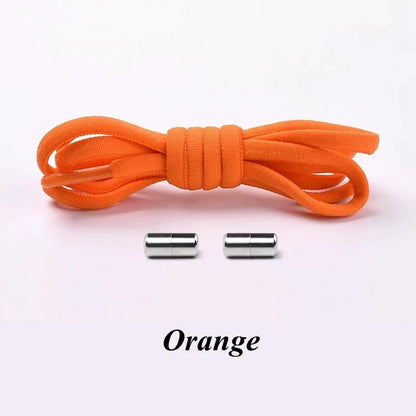 1Pair No tie Shoelaces Round Elastic Shoe Laces For Kids and Adult Sneakers Shoelace Quick Lazy Laces 21 Color Shoestrings