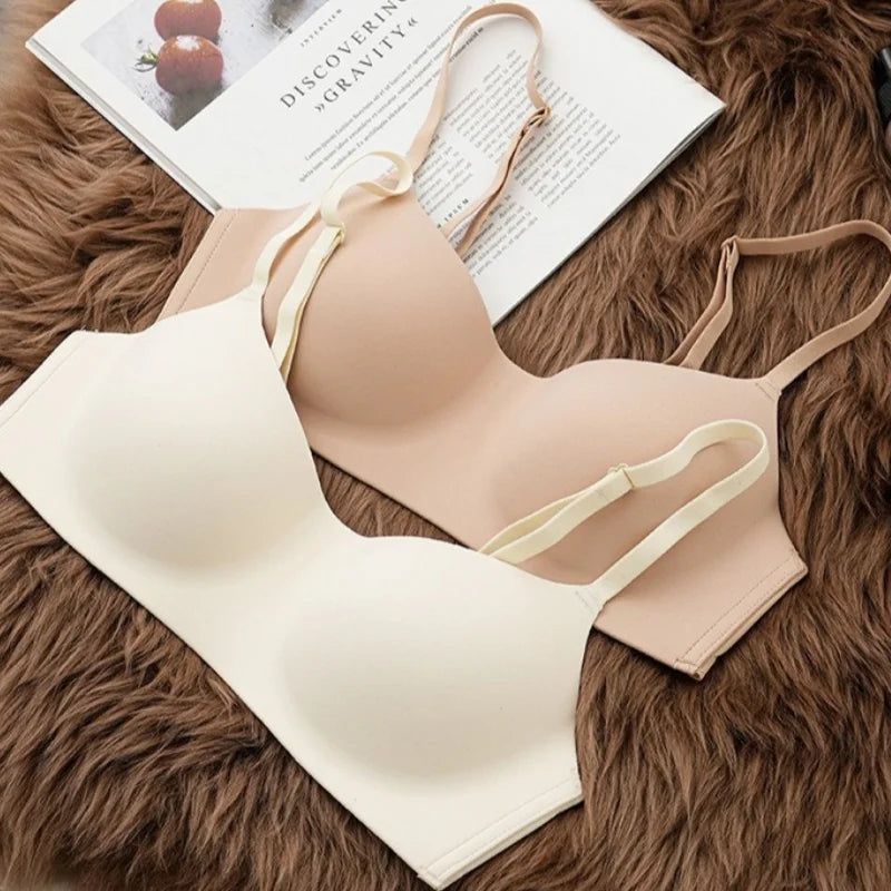 2PCS/Set Seamless Bras For Women Wireless Underwear 1/2 Cup Bra Female Wirless Sexy Lingerie Soft Padded Thin Intimates
