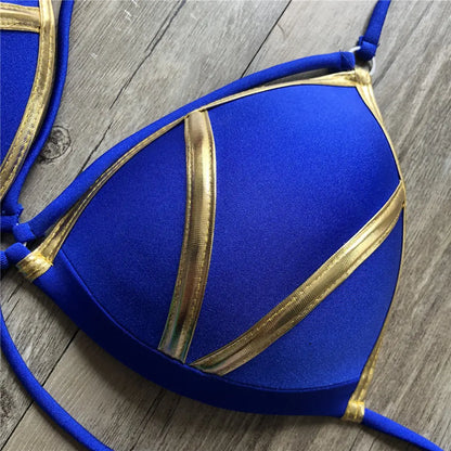 S - XL New Sexy Push Up Bikini Women Swimwear Female Swimsuit Two-Pieces Bikini Set Bra Cup Bather Bathing Suit Swim V2154