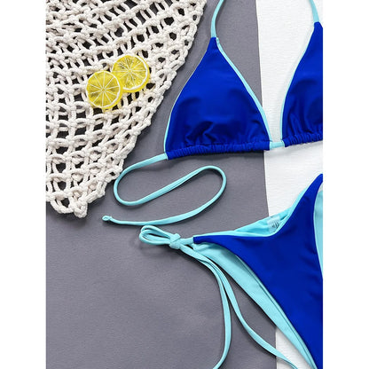 Sexy 7 Colors Halter Brazilian Bikini Female Swimsuit Women Swimwear Two-Pieces Bikini Set Bather Bathing Suit Swim Lady V3860