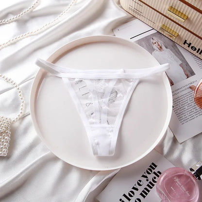 Lace Women Panties G String Sexy Thong Seamless Underwear T Back Transparent Low Waist Girls Briefs Underpants Plus Size S-XL