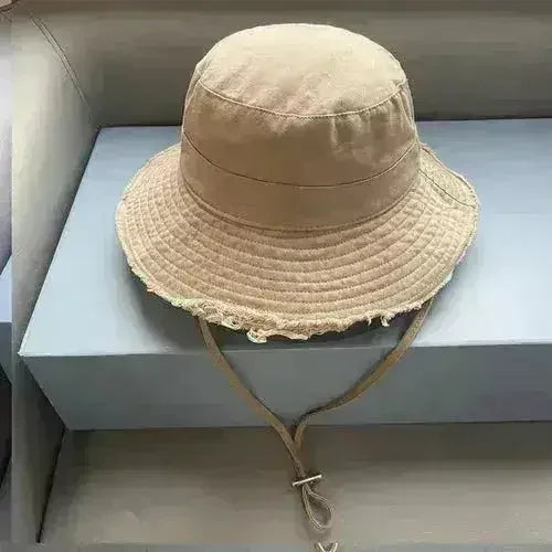 Luxury Bucket Beach Hat - Y2K Wide Brim Sun Hat - Wedding &amp; Party Elegant