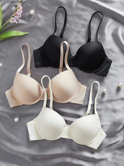 3PCS Basic Solid Women&