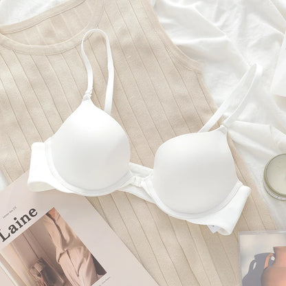 Sexy Front Buckle Push Up Bra For Women Underwear Adjustable Underwie Deep V Seamless Brassiere Cotton Comfortable Lingerie