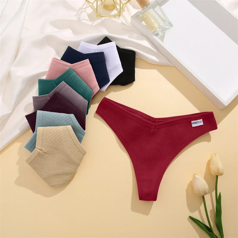 Soft Cotton G-String Panties – 7-Piece Set for Women