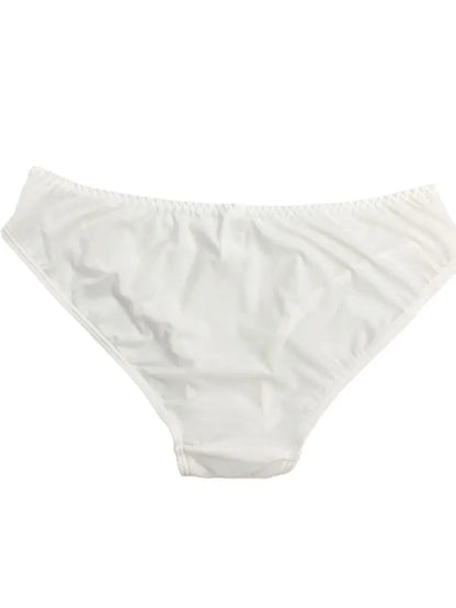 Simple, Smooth, Seamless, Solid Color, Mid-Low Waist Briefs for Women, Summer Ice Silk Women&