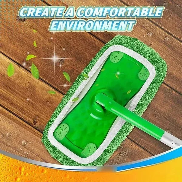 Eco-Friendly Mop Cover Set – 6-Pack Washable Flat Mop Pads for Dusting, Wet Mopping &amp; Pet Hair Pickup, Reusable Alternative to