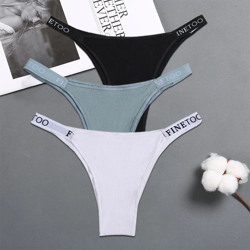 Premium Cotton Briefs for Women – Seamless Low-Rise Panties (3-Piece Set)