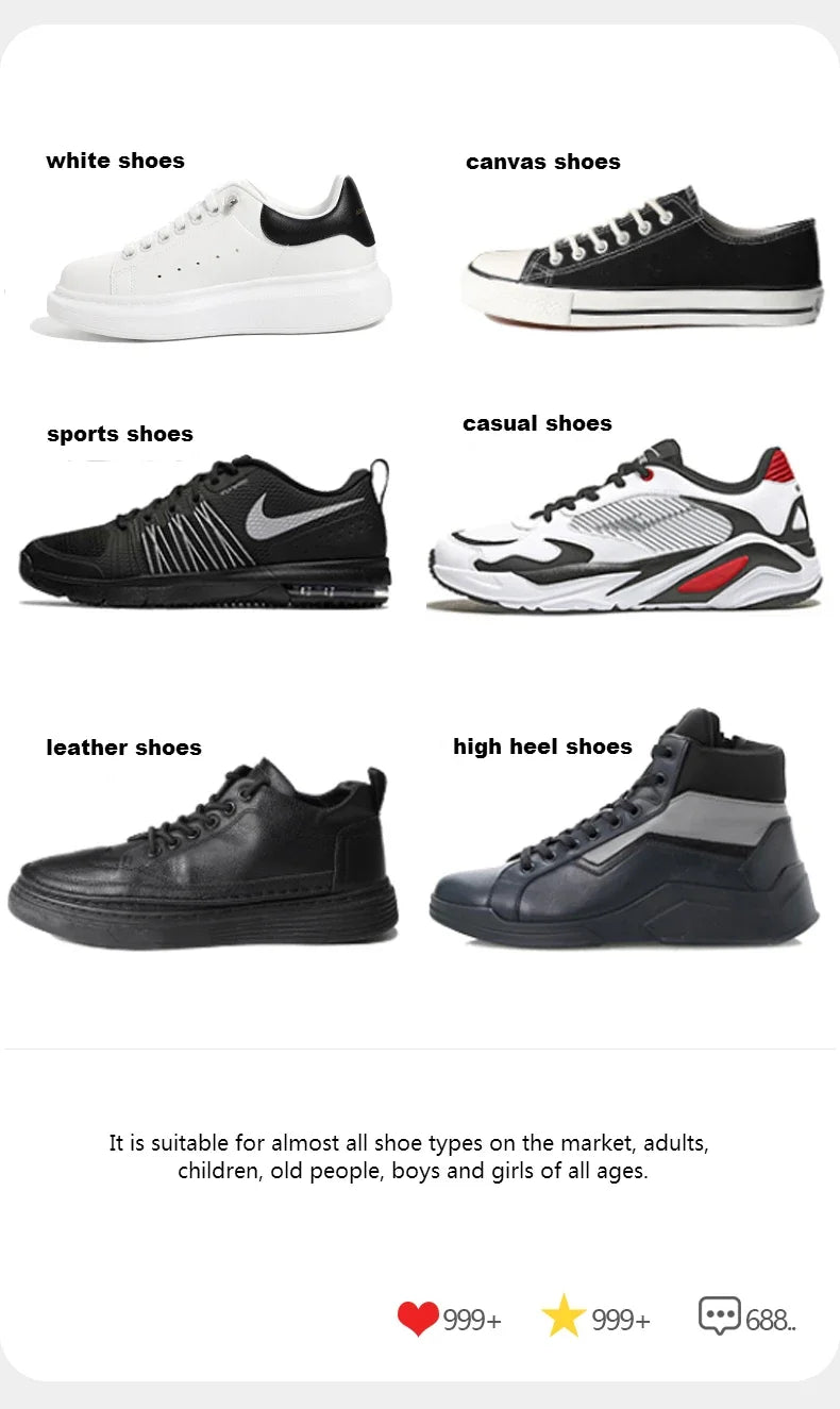 1 Pair Flat Elastic No-Tie Shoe Laces for Sneakers Tennis Shoes Quick Clip-On Shoelaces Accessories for Kids &amp; Adults