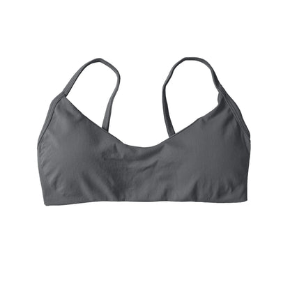 NCLAGEN Scoop Neck Bra High Support Thin Strap Seamless Pilates Yoga Underwear Push-up Gym Clothes Workout Running Fitness Top