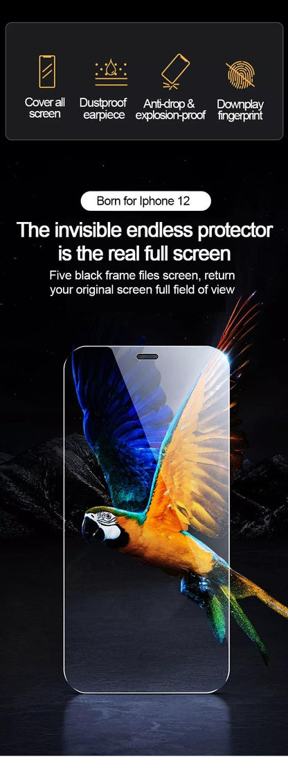 4PCS Tempered Glass for iPhone 11 12 13 Pro XR X XS Max Screen Protector on for iPhone 14 Pro Max Mini 7 8 6 6S Plus 5S SE Glass Tempered Glass Pad Full Screen Screen Protector