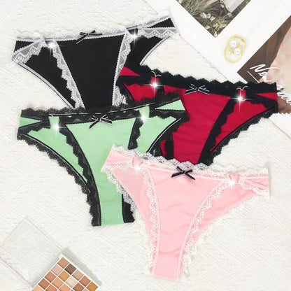 1pcs Low Rise Bow Sexy Lace Women&