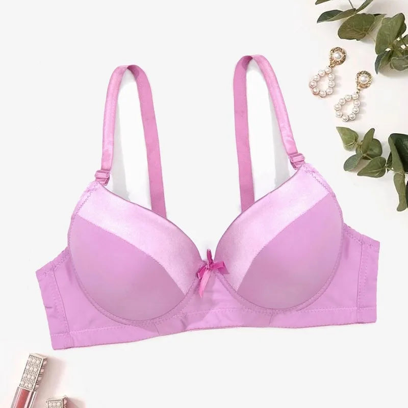 Beauwear Smooth Solid Color Bras for Women Push Up Bra with Hand Pad B Bup Bra
