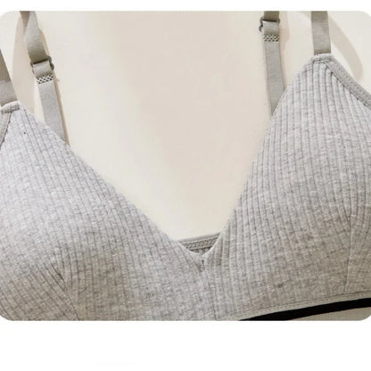 Women Cotton Tube Tops Wire Free Bra Solid Color Adjusted Straps Lingerie Breathable Underwear Push Up Tube Bra Cropped Top