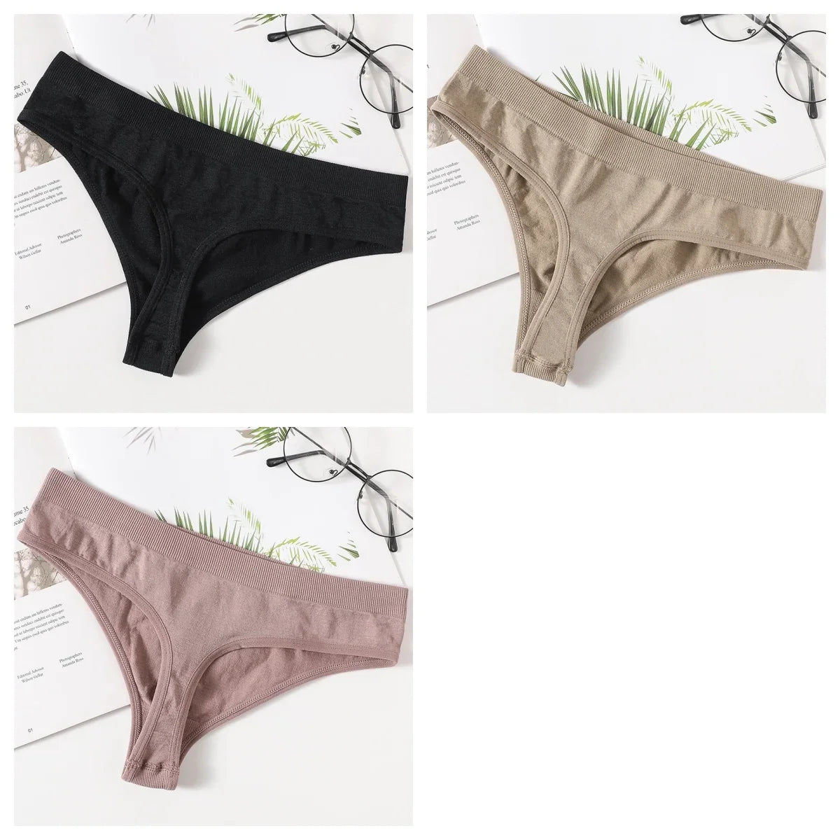3Pcs/Set Thongs Women&