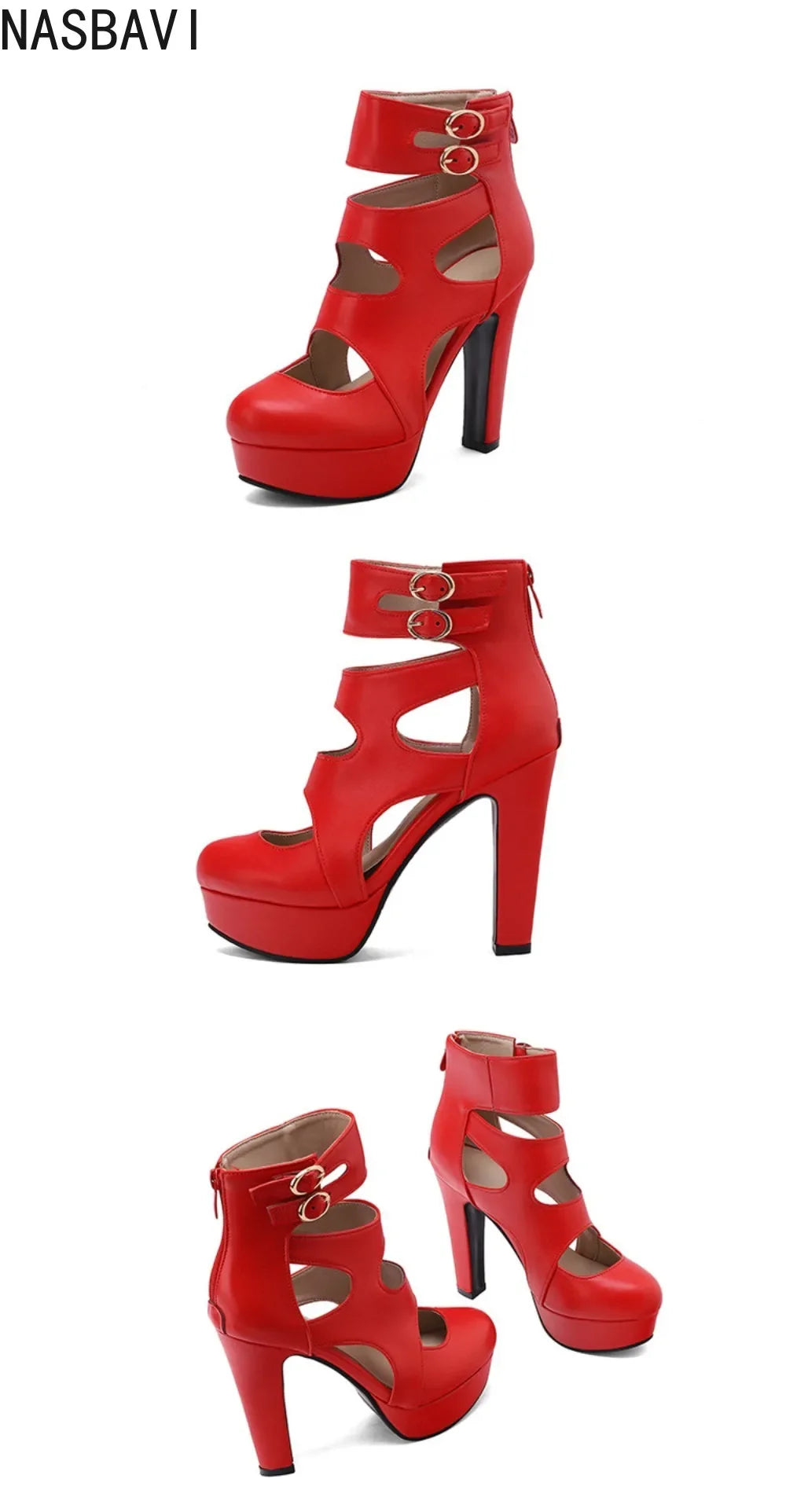 Trendy Hot Sale Summer Fashion Peep Toe Platform High Heels Roman Ankle Sandals Woman&