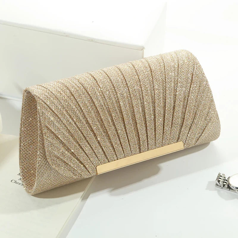 None European And American Sequined Evening Bag For Weddings Women Chain Shoulder Strap Clutch - Chain Shoulder Strap