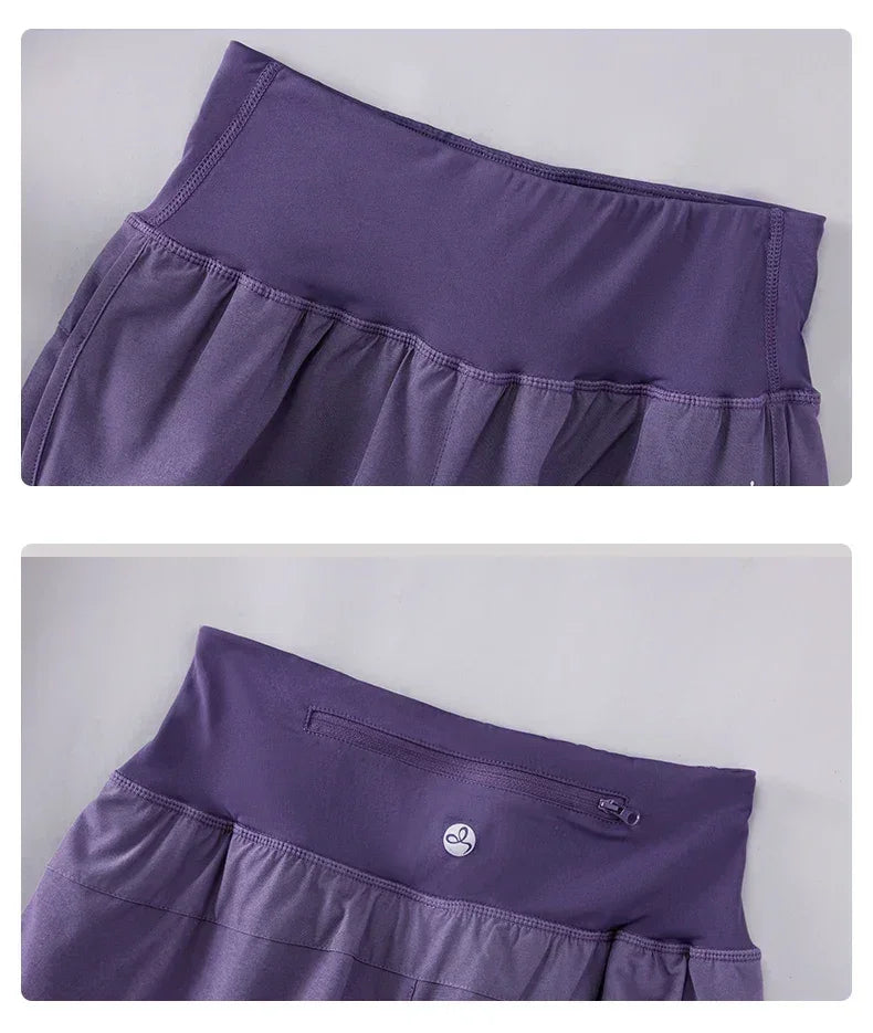 DRUR Yoga Shorts Women Summer Five-Quarter Athletic Shorts Elastic Waist Running Workout Short Leggings For Ladies Sport Shorts