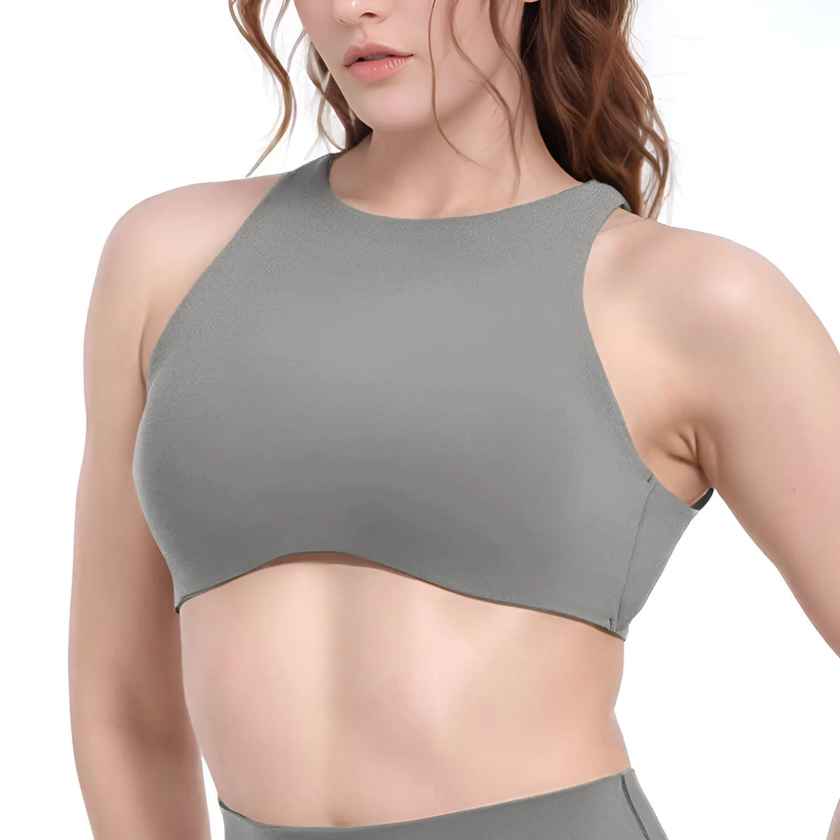 NCLAGEN Softmotion High Neck Sports Bra Push-up High Suport Gym Tank Top Fitness Pilates Running Sports Underwear Workout Yoga