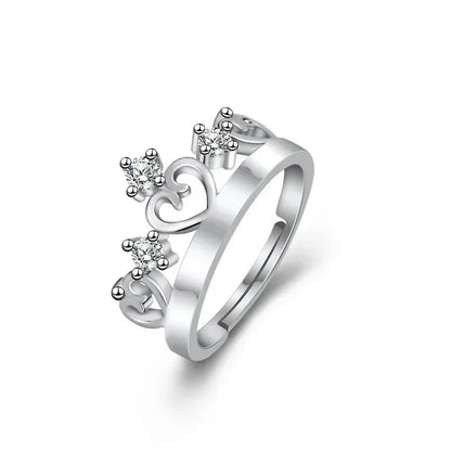 Hot 925 Sterling Silver Ring AAA Zircon Adjustable Simplicity Fashion Exquisite Women Jewelry Accessories Wedding Party Gift