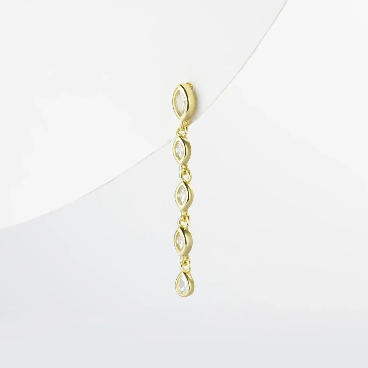 ANDYWEN 100% 925 Sterling Silver Gold Spicy Earring Chain Ovals Locker Earring Women Pendientes Luxury Fine Jewelry 2023 Clips