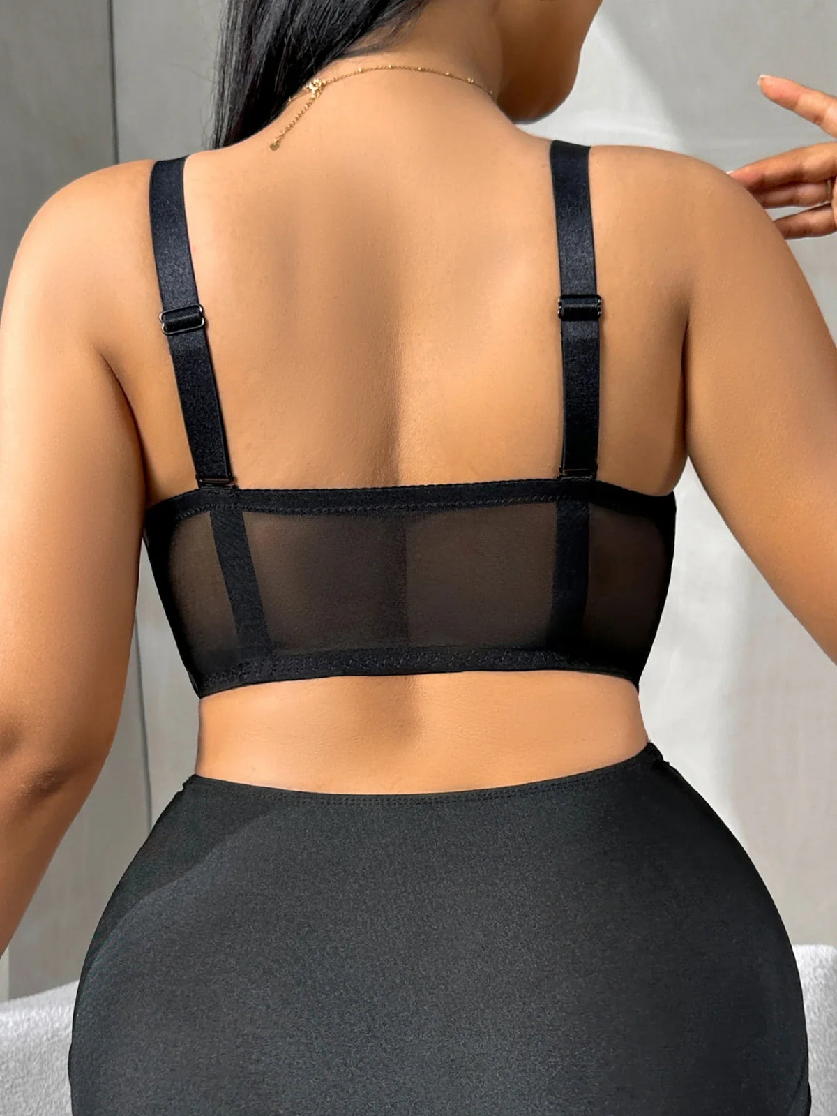 B C D Thin Cup Plus Size Lace Splicing Front Closure Women&