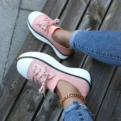 Summer Knitted Breathable Sneakers Women&