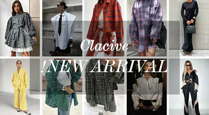Clacive Summer Slim Print Women&